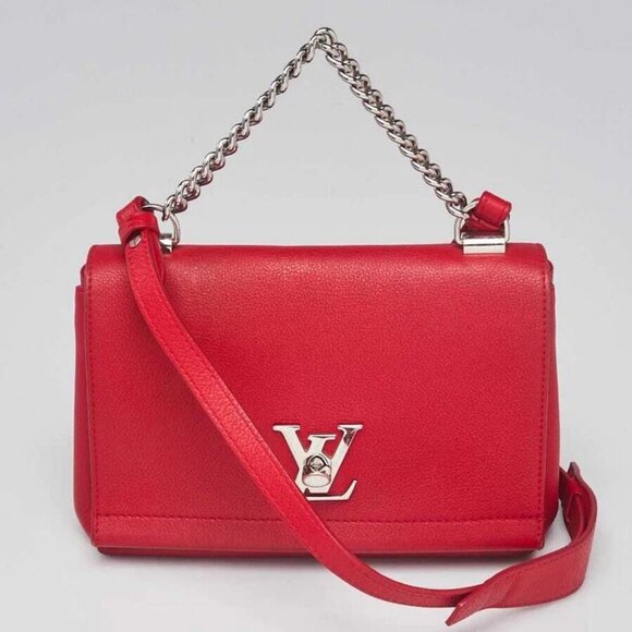 Louis Vuitton Rubis Pebbled Leather Lockme II BB - Picture 1 of 11
